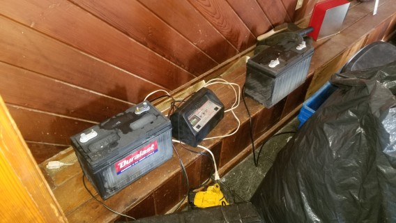 squatters living off battery power