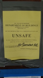 Building Department marked as unsafe