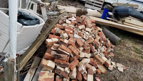 piles of bricks