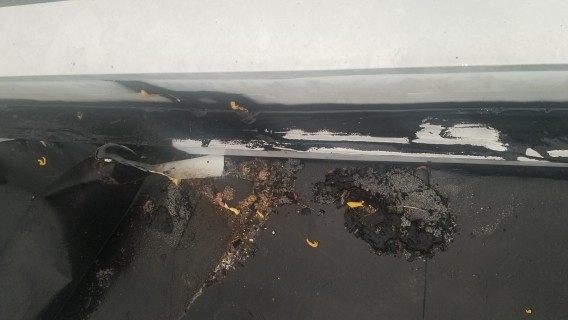 roof flashing torn off